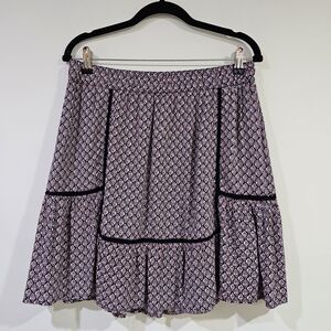 Loft Patterned Skirt Women's Size M